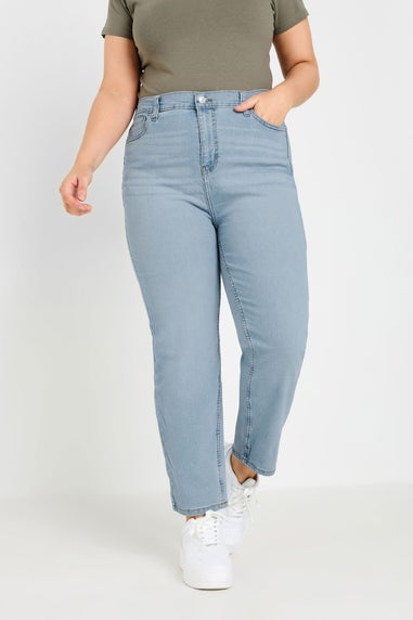 Yours Curve Light Blue Straight Leg Ruby Jeans