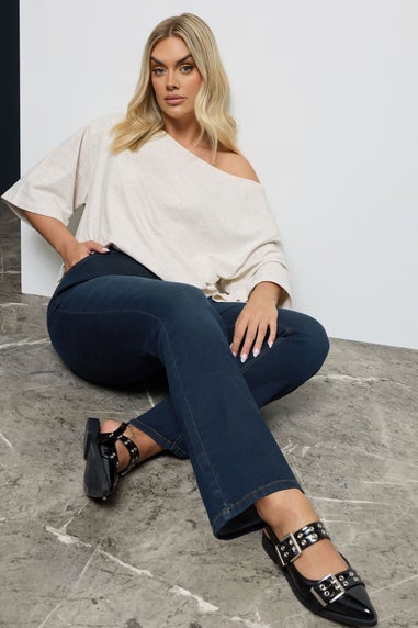 Yours Curve Dark Indigo Blue Bootcut Stretch Isla Jeans