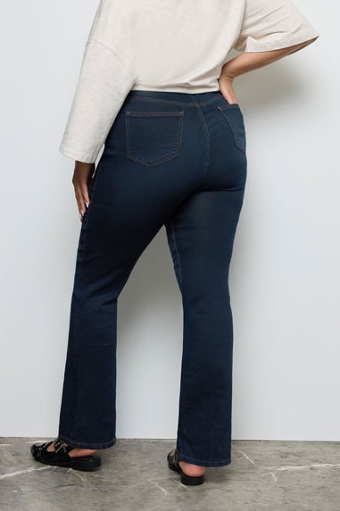 Yours Curve Dark Indigo Blue Bootcut Stretch Isla Jeans