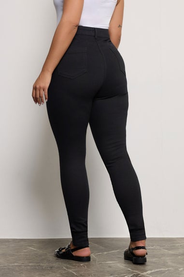 Yours For Good Curve Black Skinny Stretch Ava Jeans
