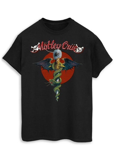 Motley Crue Cross Black Music Graphic T-Shirt
