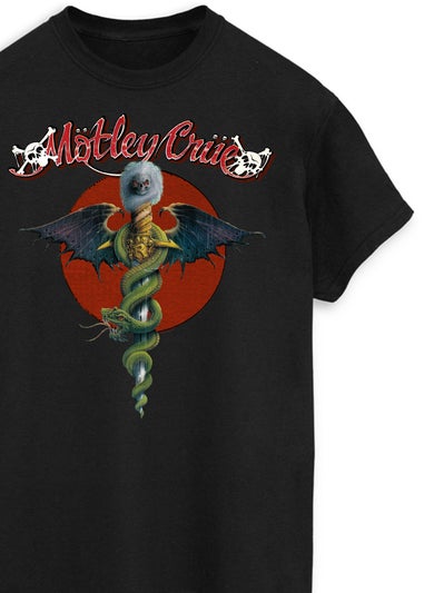 Motley Crue Cross Black Music Graphic T-Shirt
