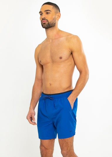 Threadbare Cobalt Contrast Logo Swim Shorts