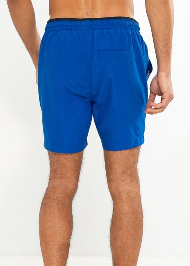 Threadbare Cobalt Contrast Logo Swim Shorts