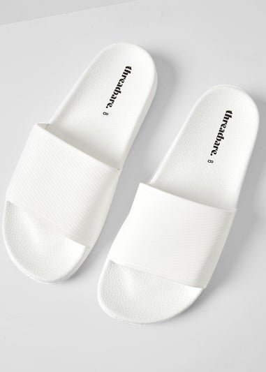 Threadbare White Lightweight Sliders