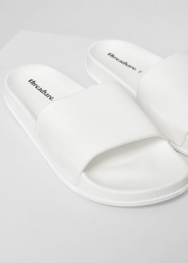 Threadbare White Lightweight Sliders