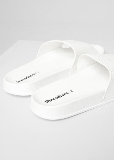 Threadbare White Lightweight Sliders