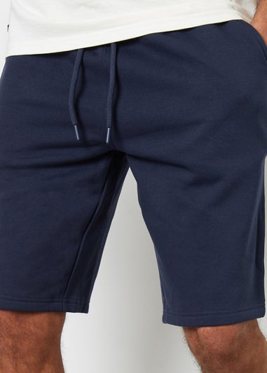 Threadbare Black Wiki Knee Length Fleece Sweat Shorts