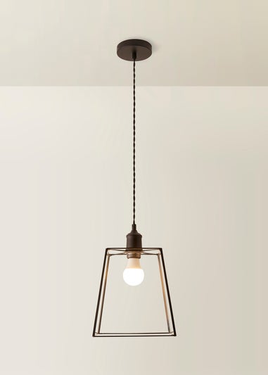 ValueLights Susie Glass Lantern Lamp Shade Matte Single Ceiling Pendant Light