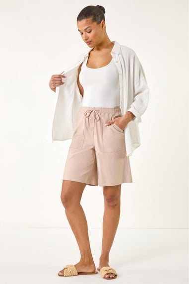 Roman Stone Drawcord Detail Pocket Shorts