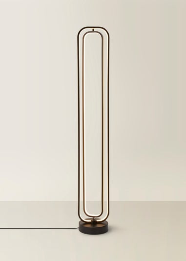 ValueLights Infinity Matte Black LED Floor Lamp