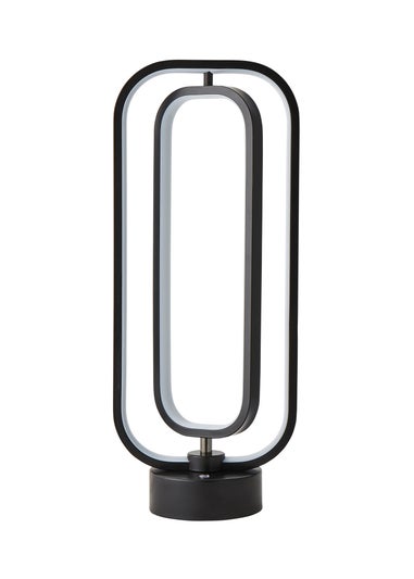 ValueLights Infinity Matte Black LED Table Lamp