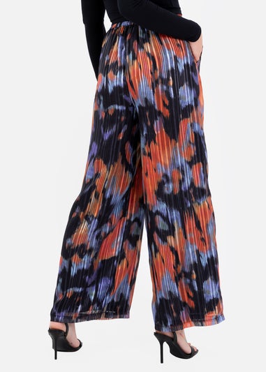 Lovedrobe Orange & Purple Wide Leg Trousers With Pockets