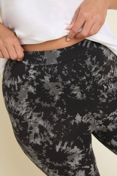 Yours 2 Pack Multi Colour Curve Grey Tie Dye Cropped Leggings