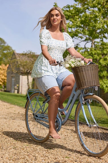 Yours Curve Light Blue Denim Bermuda Shorts