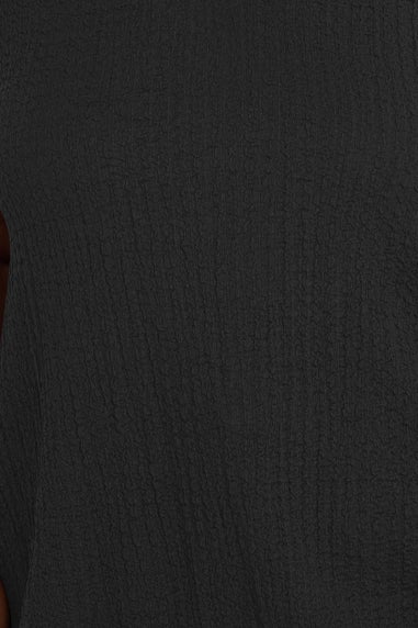Yours Curve Black Textured Swing Vest Top