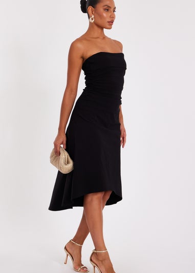 Quiz Black Bandeau Midi Dress
