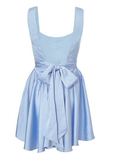 Quiz Blue Satin Corset Mini Dress