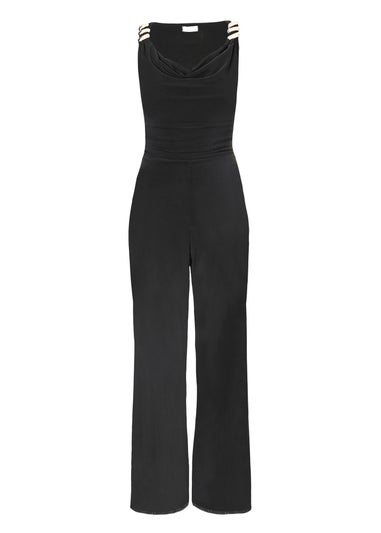 Quiz Black Buckle Detail Jumpsuit
