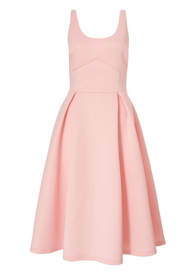 Quiz Pink Bow Back Midi Dress