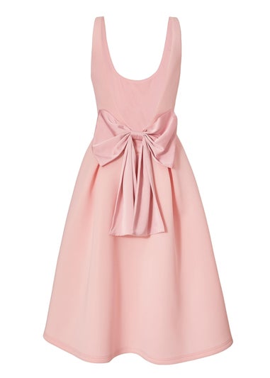 Quiz Pink Bow Back Midi Dress