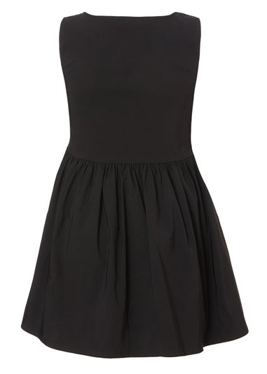 Quiz Black Curve Drop Waist Mini Dress