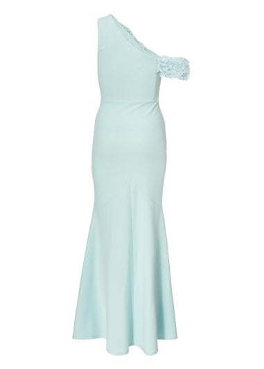 Quiz Blue Petite Floral Maxi Dress