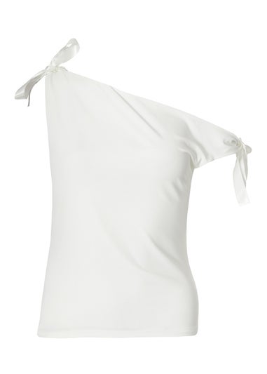 Quiz White Bow Detail Top
