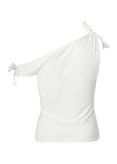Quiz White Bow Detail Top