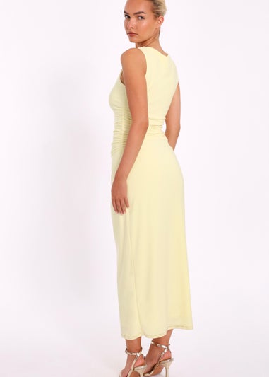 Quiz Yellow Buckle Midaxi Dress