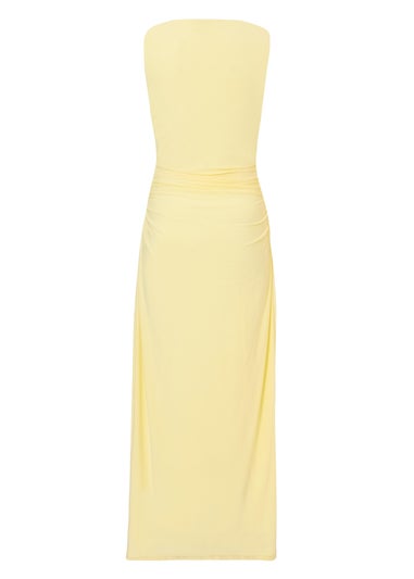 Quiz Yellow Buckle Midaxi Dress
