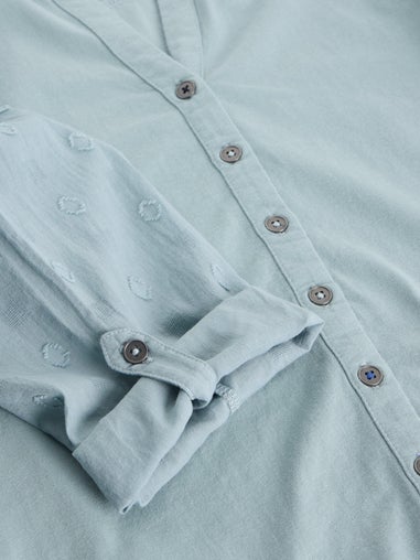 Bluse Annie aus Material-Mix
