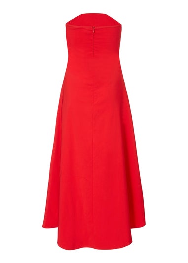 Quiz Red Bandeau Midi Dress