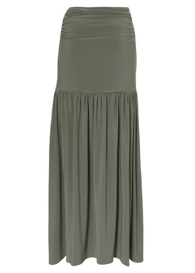 Quiz Khaki Drop Waist Midaxi Skirt