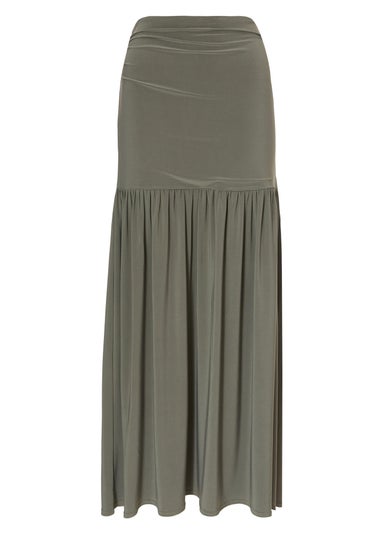Quiz Khaki Drop Waist Midaxi Skirt