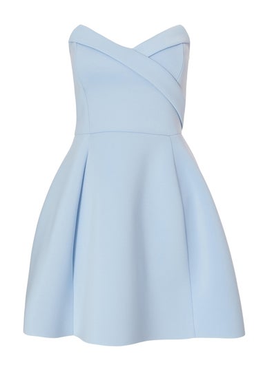 Quiz Blue Wrap Front Mini Dress