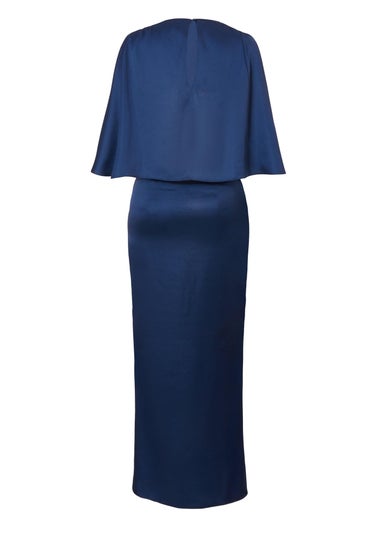 Quiz Navy Satin Maxi Dress