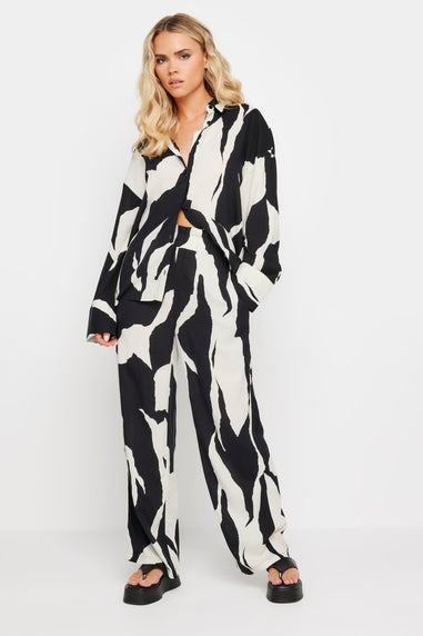 Pixiegirl Black Mono Abstract Print Shirt