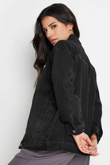 Pixiegirl Black Washed Oversized Denim Jacket
