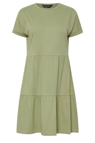 Pixiegirl Sage Green Tiered Smock Dress