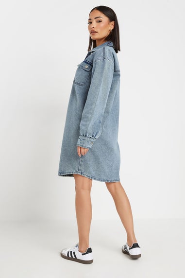 Pixiegirl Blue Denim Shirt Mini Dress