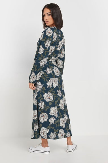 Pixiegirl Navy Blue Floral Midi Tea Dress