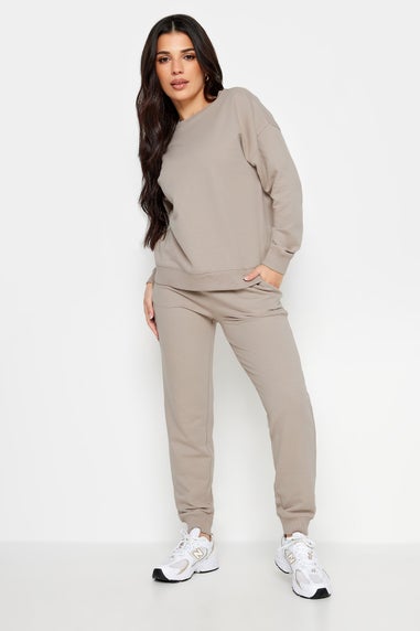 PixieGirl Petite Stone Brown Crew Neck Sweatshirt