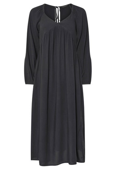 PixieGirl Petite Black Woven Tie Back Smock Dress