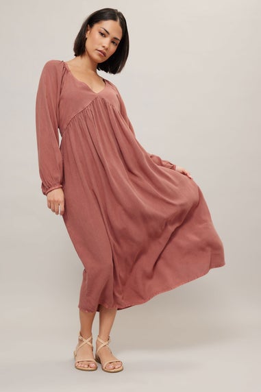 Pixiegirl Pink Woven Tie Back Smock Dress