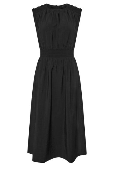 Pixiegirl Petite Black Shirred Waist Midaxi Dress