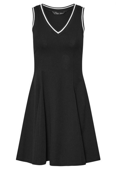 Pixiegirl Petite Black Contrast Trim Sports Mini Dress