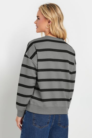 Pixiegirl Charcoal Grey Stripe Sweatshirt