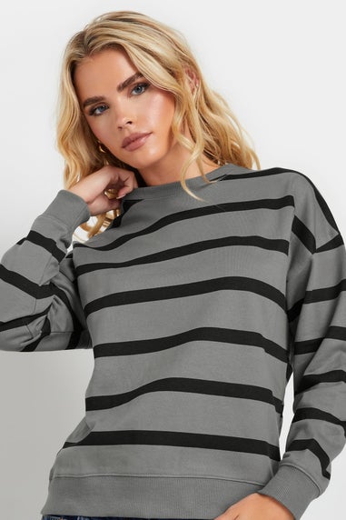 Pixiegirl Charcoal Grey Stripe Sweatshirt