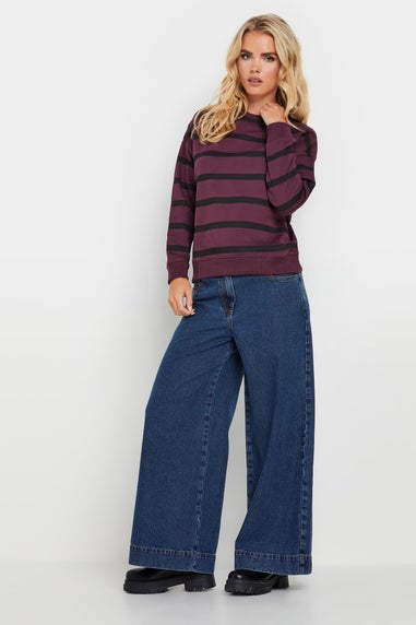 Pixiegirl Burgundy Red Stripe Sweatshirt